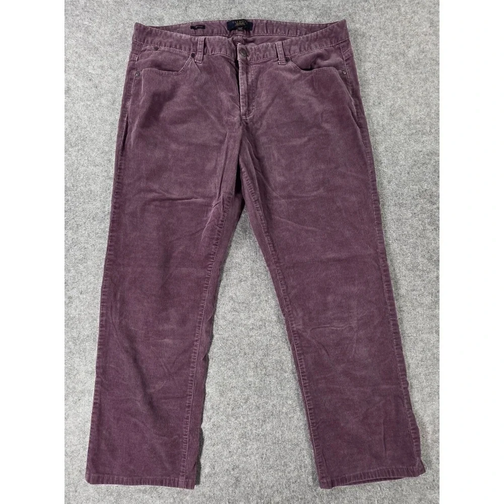 Talbots Corduroy Pants Women 16P Purple Bootcut Heritage Petite